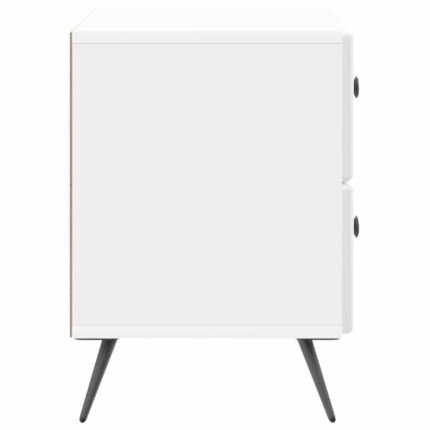 VidaXL Szafka Nocna Biały wysoki połysk 62 x 34,5 x 47,5 cm