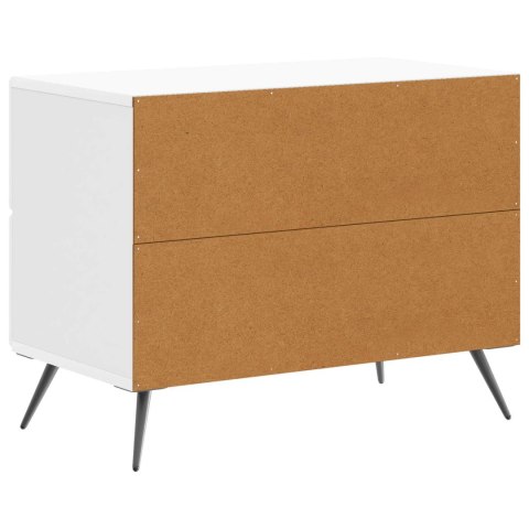 VidaXL Szafka Nocna Biały wysoki połysk 62 x 34,5 x 47,5 cm