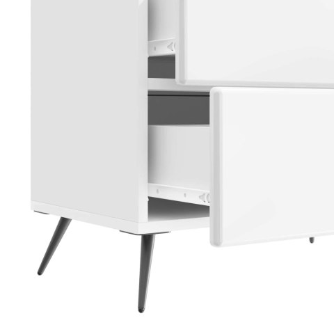VidaXL Szafka Nocna Biały wysoki połysk 62 x 34,5 x 47,5 cm