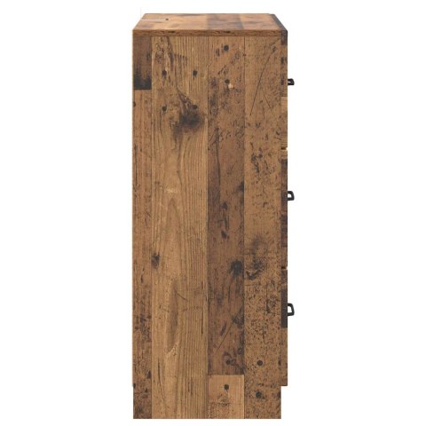 VidaXL Szafka z Szufladami Stare drewno 66 x 34,5 x 87 cm