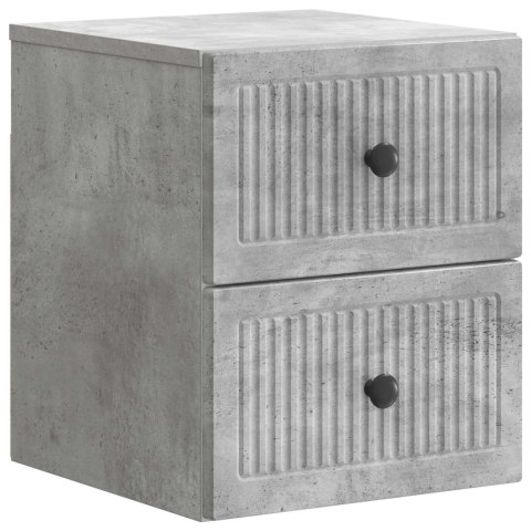 VidaXL Wisząca Szafka Nocna Betonowy szary 33 x 34,5 x 40 cm