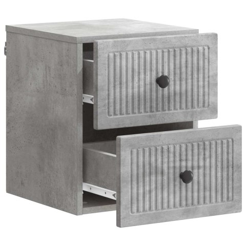 VidaXL Wisząca Szafka Nocna Betonowy szary 33 x 34,5 x 40 cm