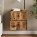 VidaXL Wisząca Szafka Nocna Stare drewno 33 x 34,5 x 40 cm
