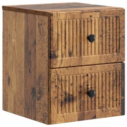 VidaXL Wisząca Szafka Nocna Stare drewno 33 x 34,5 x 40 cm