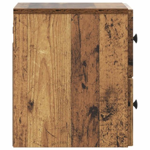 VidaXL Wisząca Szafka Nocna Stare drewno 33 x 34,5 x 40 cm
