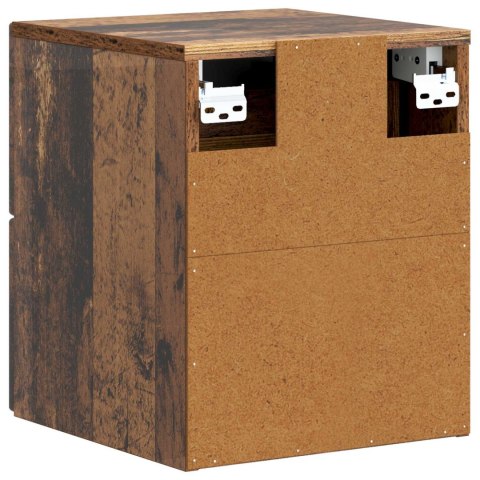 VidaXL Wisząca Szafka Nocna Stare drewno 33 x 34,5 x 40 cm