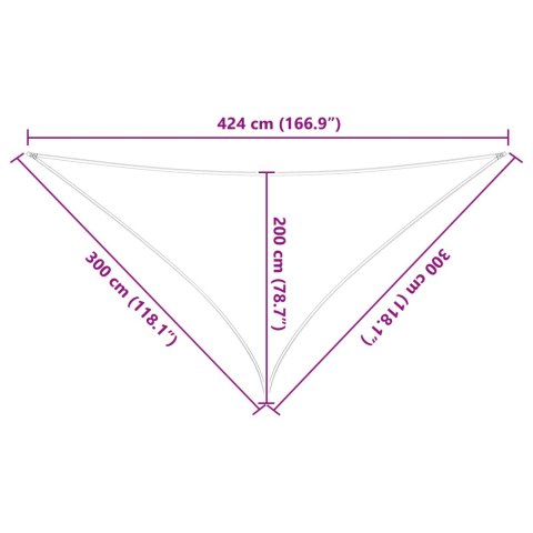 VidaXL Żagiel przeciwsłoneczny 3 x 3 x 4,24 m 100% poliester Oxford