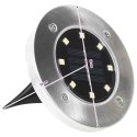 SOLARNE LAMPY GRUNTOWE 8 SZT. CIEPŁE BIAŁE LED