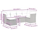 VidaXL 6-cz. zestaw mebli ogrodowych, z poduszkami, jasnoszary