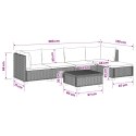 VidaXL 6 szt. Zestaw Wypoczynkowy z Rattanu z Poduszkami GENDT