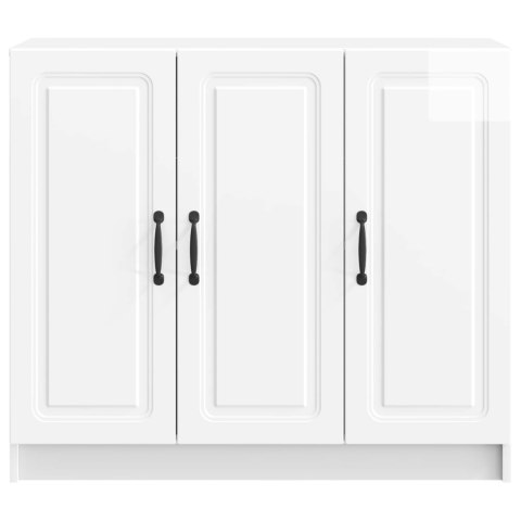VidaXL Bufet Biały wysoki połysk 89 x 34,5 x 77 cm Drewno inżynieryjne
