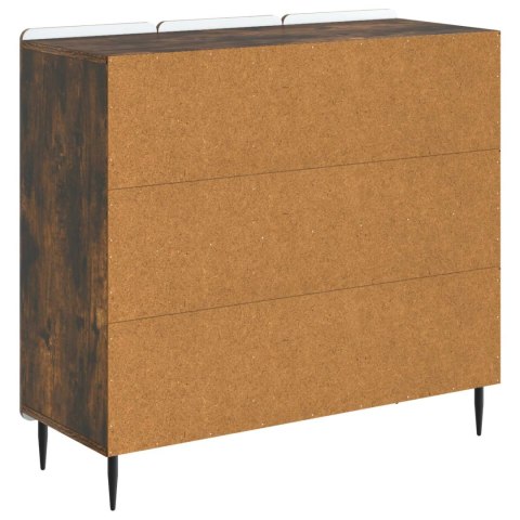 VidaXL Bufet Dąb wędzony 89 x 34,5 x 82 cm Drewno inżynieryjne