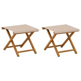 VidaXL Fotel ogrodowy 2 pcs Lite Drewno Eukaliptusowe Beżowy