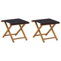 VidaXL Fotel ogrodowy 2 pcs Lite Drewno Eukaliptusowe Czarny