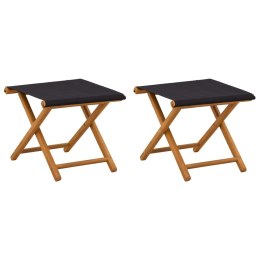 VidaXL Fotel ogrodowy 2 pcs Lite Drewno Eukaliptusowe Czarny