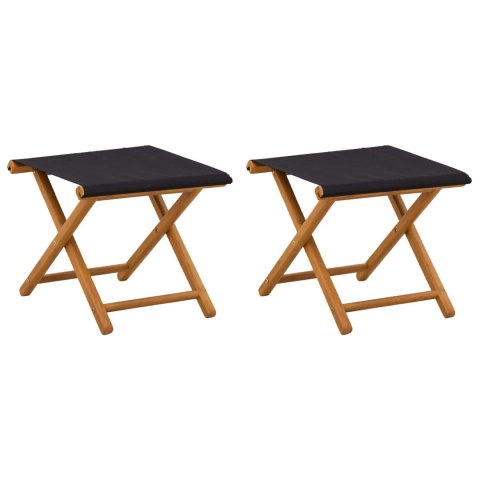 VidaXL Fotel ogrodowy 2 pcs Lite Drewno Eukaliptusowe Czarny