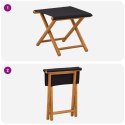 VidaXL Fotel ogrodowy 2 pcs Lite Drewno Eukaliptusowe Czarny