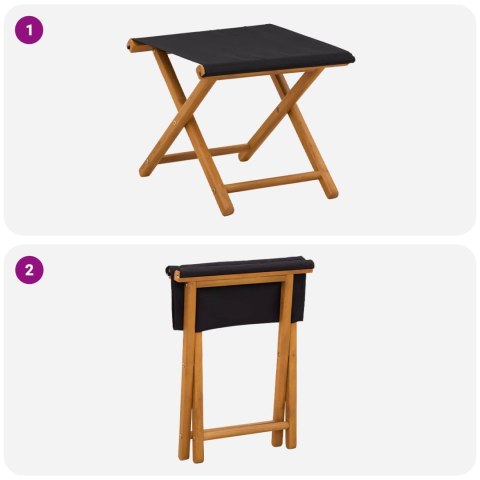 VidaXL Fotel ogrodowy 2 pcs Lite Drewno Eukaliptusowe Czarny