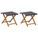 VidaXL Fotel ogrodowy 2 pcs Lite Drewno Eukaliptusowe Szary