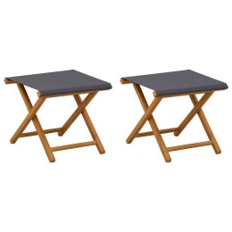 VidaXL Fotel ogrodowy 2 pcs Lite Drewno Eukaliptusowe Szary