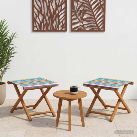 VidaXL Fotel ogrodowy 2 pcs Lite Drewno Eukaliptusowe Wielokolorowe