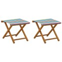 VidaXL Fotel ogrodowy 2 pcs Lite Drewno Eukaliptusowe Wielokolorowe