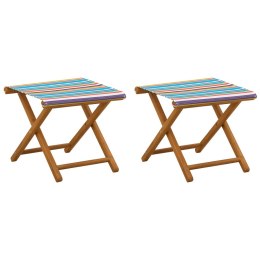VidaXL Fotel ogrodowy 2 pcs Lite Drewno Eukaliptusowe Wielokolorowe