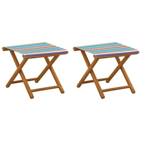 VidaXL Fotel ogrodowy 2 pcs Lite Drewno Eukaliptusowe Wielokolorowe