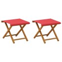 VidaXL Fotel ogrodowy 2 pcs Lite Drewno Eukaliptusowe czerwony