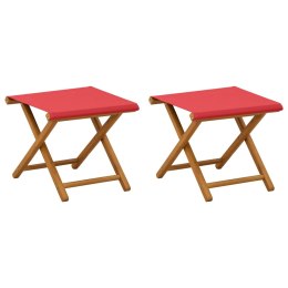 VidaXL Fotel ogrodowy 2 pcs Lite Drewno Eukaliptusowe czerwony