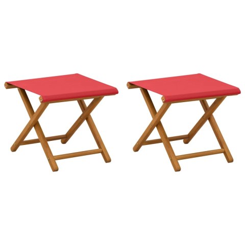 VidaXL Fotel ogrodowy 2 pcs Lite Drewno Eukaliptusowe czerwony