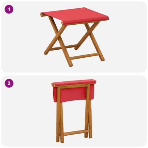 VidaXL Fotel ogrodowy 2 pcs Lite Drewno Eukaliptusowe czerwony