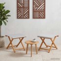 VidaXL Fotel ogrodowy 2 pcs Lite Drewno Eukaliptusowe kremowy