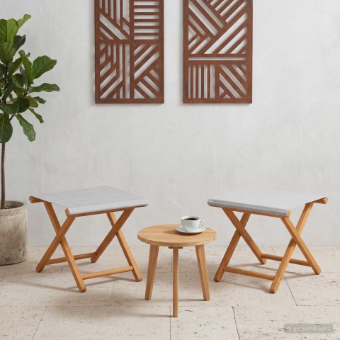 VidaXL Fotel ogrodowy 2 pcs Lite Drewno Eukaliptusowe kremowy