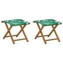 VidaXL Fotel ogrodowy 2 pcs Lite Drewno Eukaliptusowe motyw liści