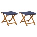 VidaXL Fotel ogrodowy 2 pcs Lite Drewno Eukaliptusowe niebieski