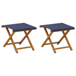 VidaXL Fotel ogrodowy 2 pcs Lite Drewno Eukaliptusowe niebieski