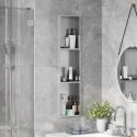 VidaXL Nisza prysznicowa srebrny 90 x 20 x 9,5 cm Stal nierdzewna