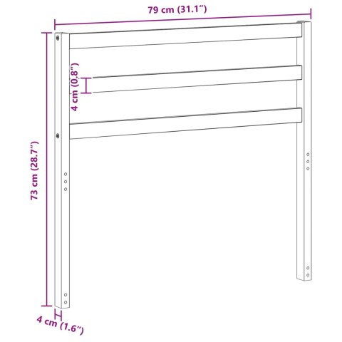 VidaXL Podłokietnik 2 pcs naturalny 79 x 4 x 73 cm Lite Drewno Akacji