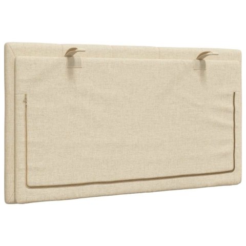 VidaXL Poduszka na wezgłowie, Hanko, kremowa, 90 cm, tkanina