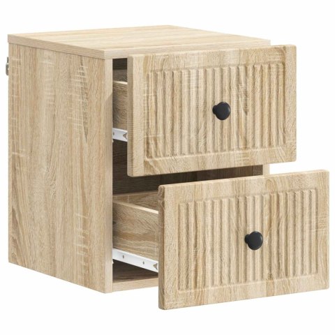 VidaXL Wisząca Szafka Nocna dąb Sonoma 33 x 34,5 x 40 cm