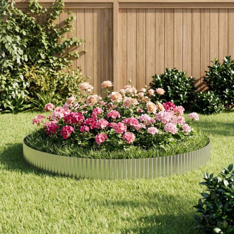 KRAWĘŻNIK DO TRAWNIKA 5 M X 15 CM STAL OCYNKOWANA SREBRNY