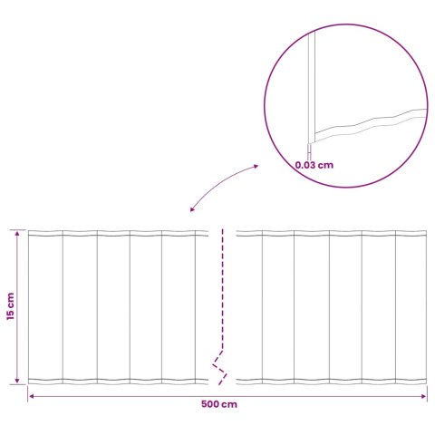 KRAWĘŻNIK DO TRAWNIKA 5 M X 15 CM STAL OCYNKOWANA SREBRNY