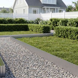 KRAWĘŻNIK DO TRAWNIKA 5 M X 25 CM STAL OCYNKOWANA SREBRNY