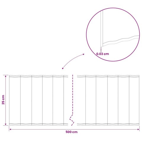 KRAWĘŻNIK DO TRAWNIKA 5 M X 25 CM STAL OCYNKOWANA SREBRNY