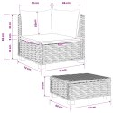 VidaXL 2 szt. Zestaw Rattanowy z Poduszkami GENDT Naturalny rattan