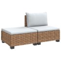 VidaXL 2 szt. Zestaw Rattanowy z Poduszkami GENDT Naturalny rattan