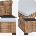 VidaXL 2 szt. Zestaw Rattanowy z Poduszkami GENDT Naturalny rattan