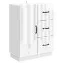 VidaXL Bufet Biały wysoki połysk 66 x 34,5 x 87 cm Drewno inżynieryjne