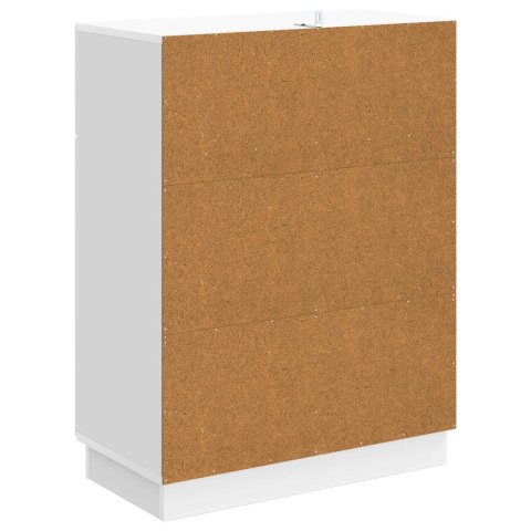 VidaXL Bufet Biały wysoki połysk 66 x 34,5 x 87 cm Drewno inżynieryjne